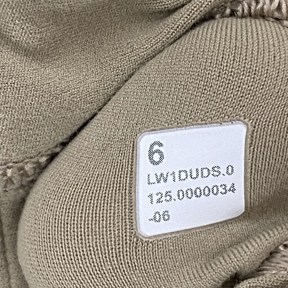 Lululemon Align Crop Tank Top Womens 6 Beige V Neck Built In‎ Bra Yoga Gym